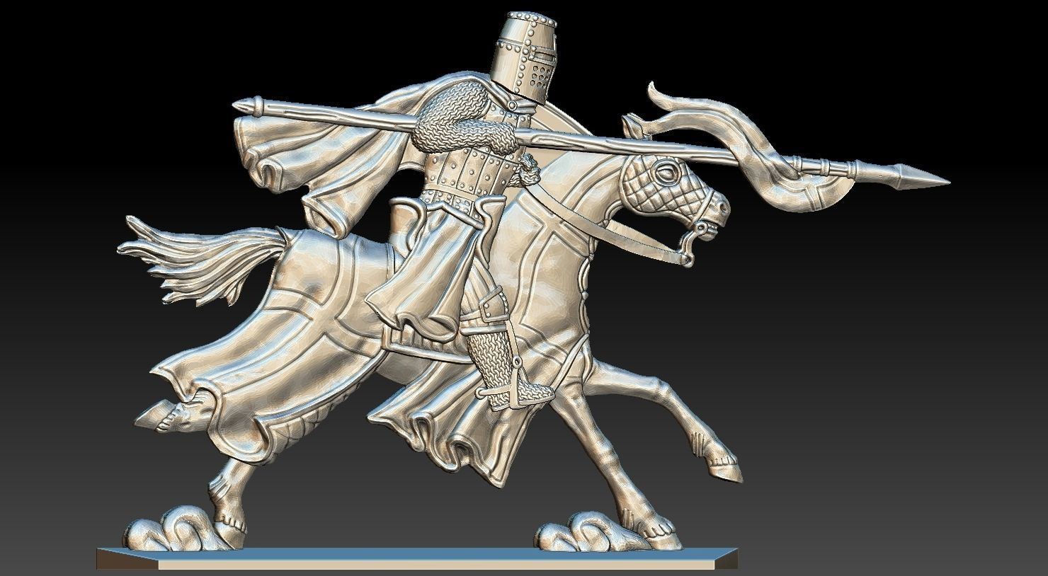 EQUESTRIAN KNIGHT 5 3D print model_15