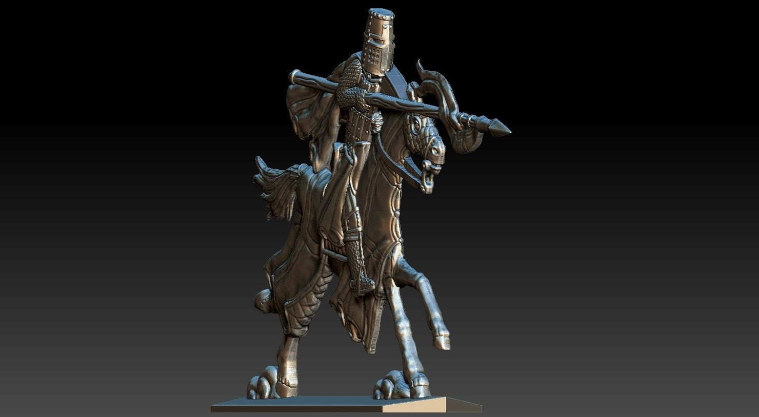 EQUESTRIAN KNIGHT 5 3D print model_21