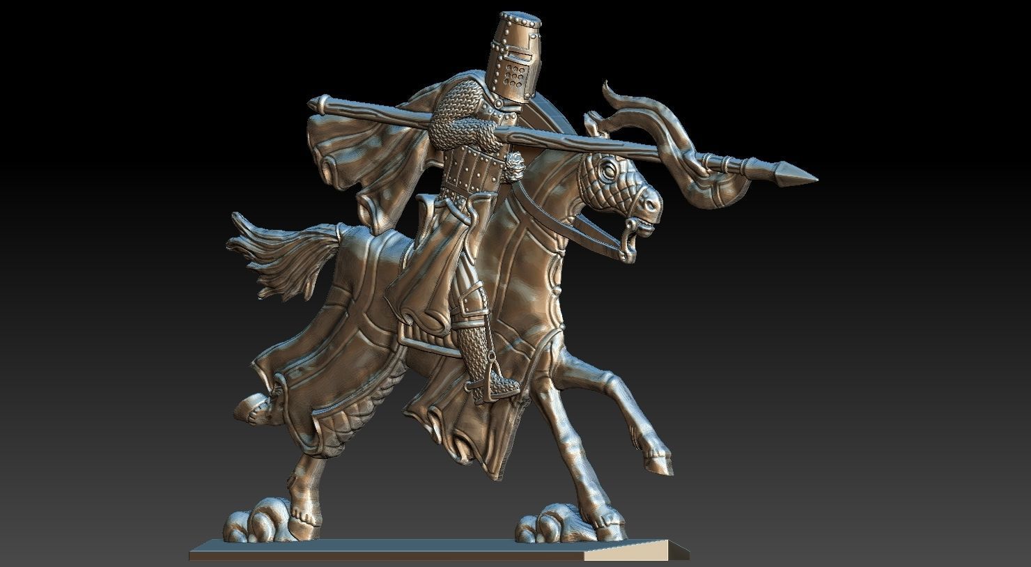 EQUESTRIAN KNIGHT 5 3D print model_20