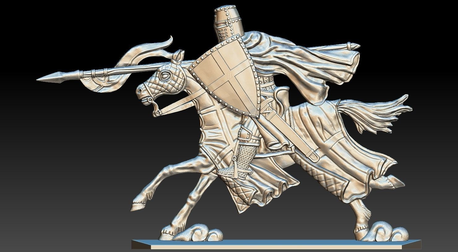 EQUESTRIAN KNIGHT 5 3D print model_5