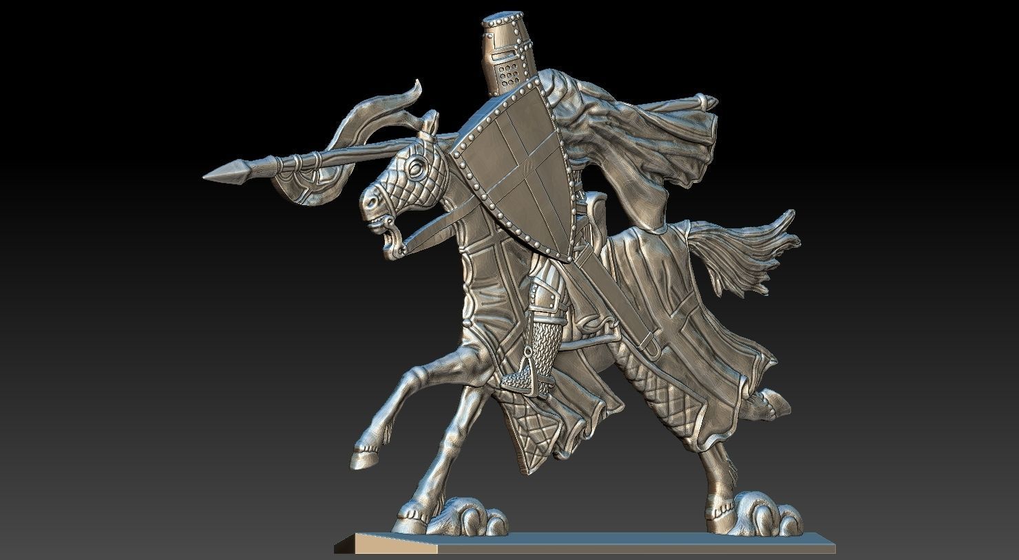 EQUESTRIAN KNIGHT 5 3D print model_26