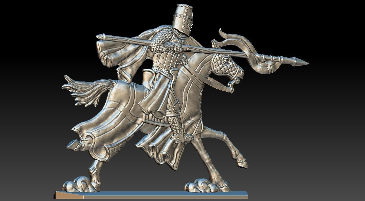 EQUESTRIAN KNIGHT 5 3D print model_14