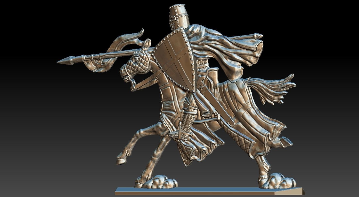 EQUESTRIAN KNIGHT 5 3D print model_7