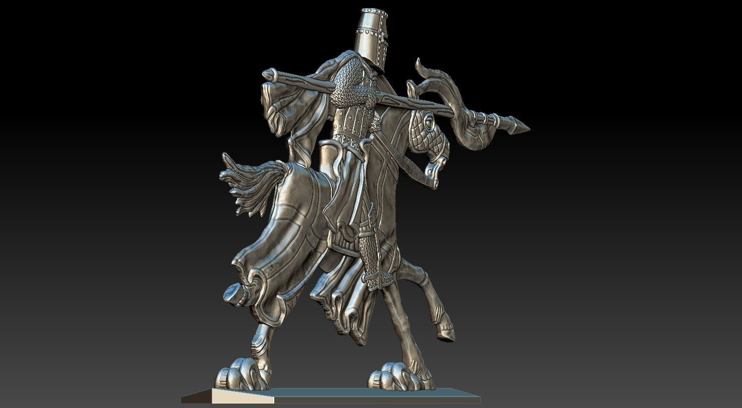 EQUESTRIAN KNIGHT 5 3D print model_12