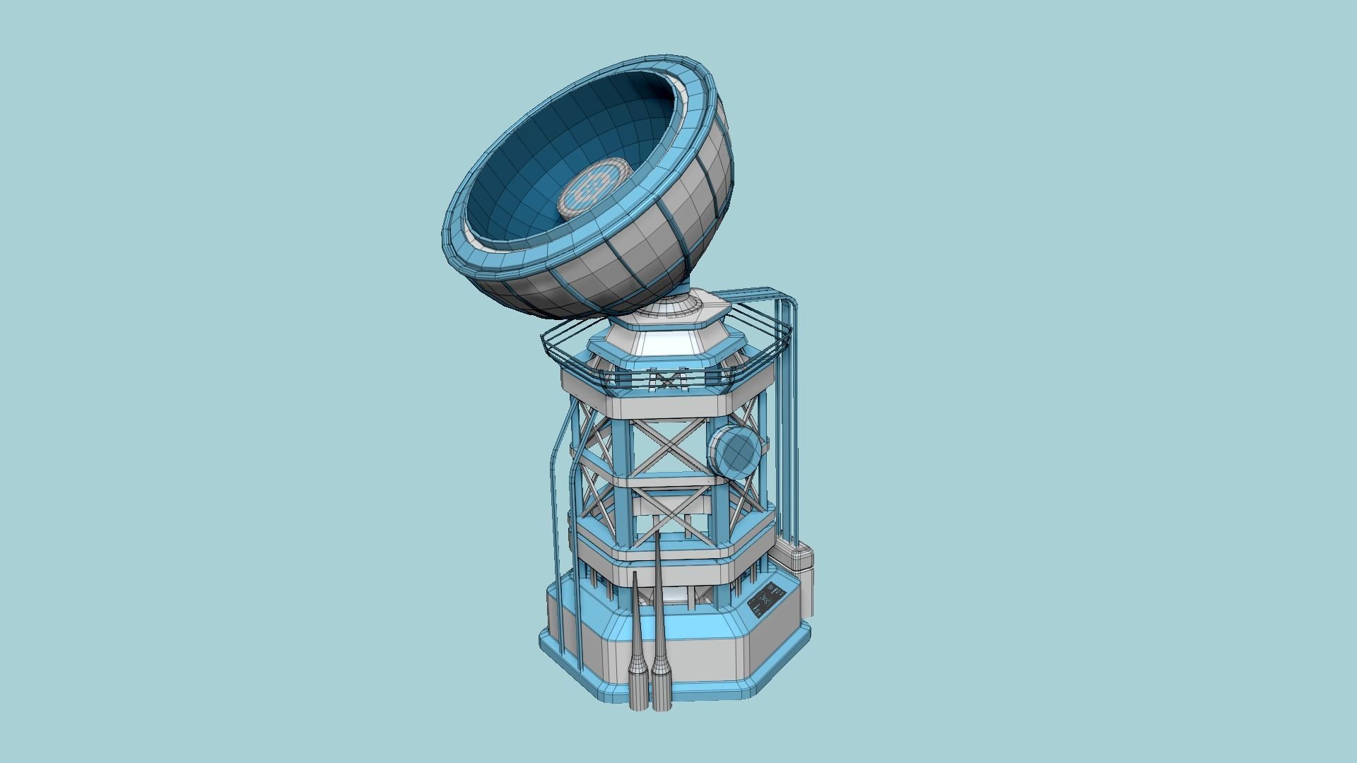 10 Sci Fi Buildings Collection A - White Blue - Exterior Design _56