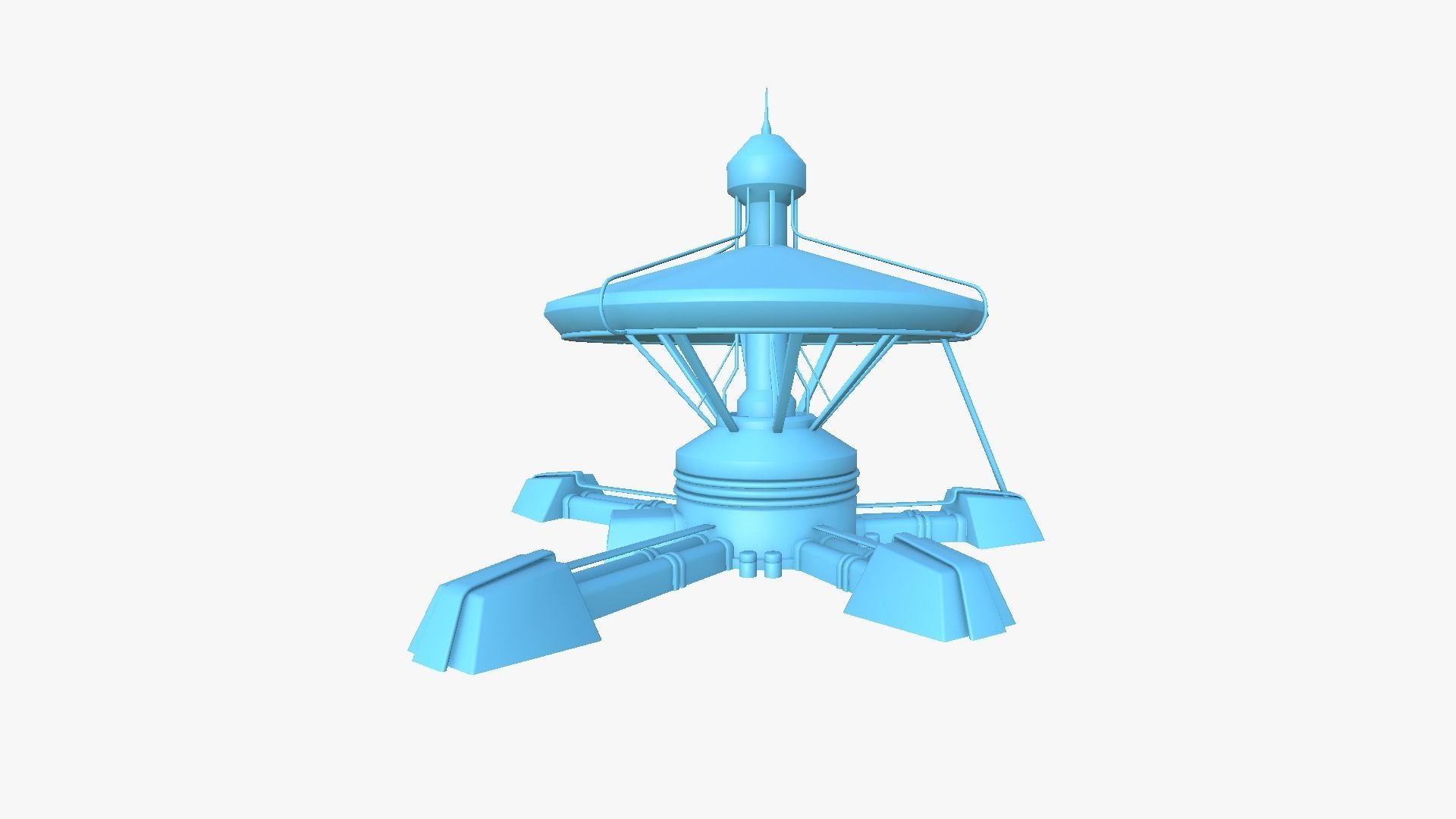 10 Sci Fi Buildings Collection A - White Blue - Exterior Design _92