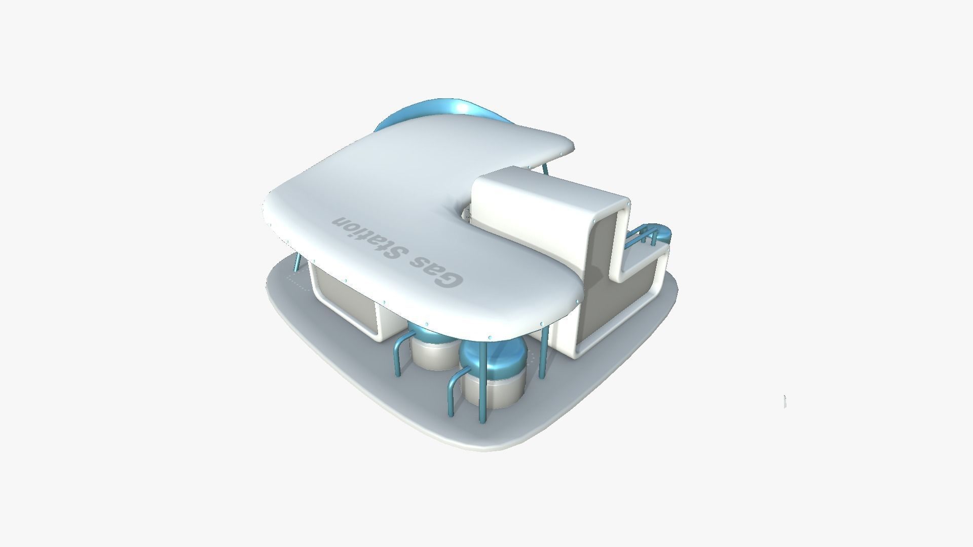 10 Sci Fi Buildings Collection A - White Blue - Exterior Design _29