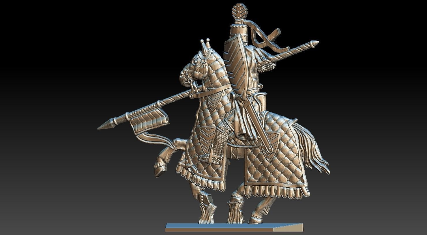 EQUESTRIAN KNIGHT 6 3D print model_6