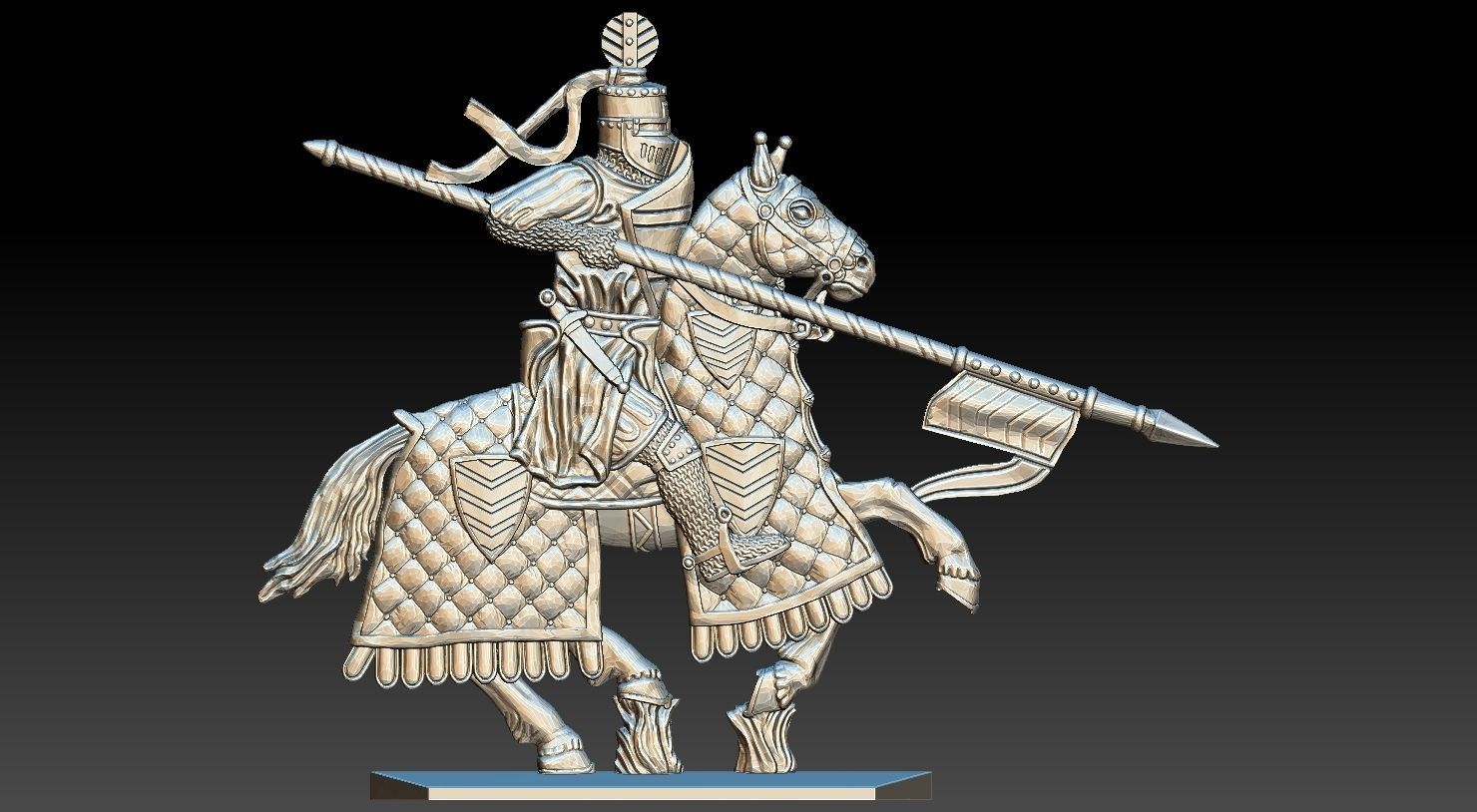 EQUESTRIAN KNIGHT 6 3D print model_2