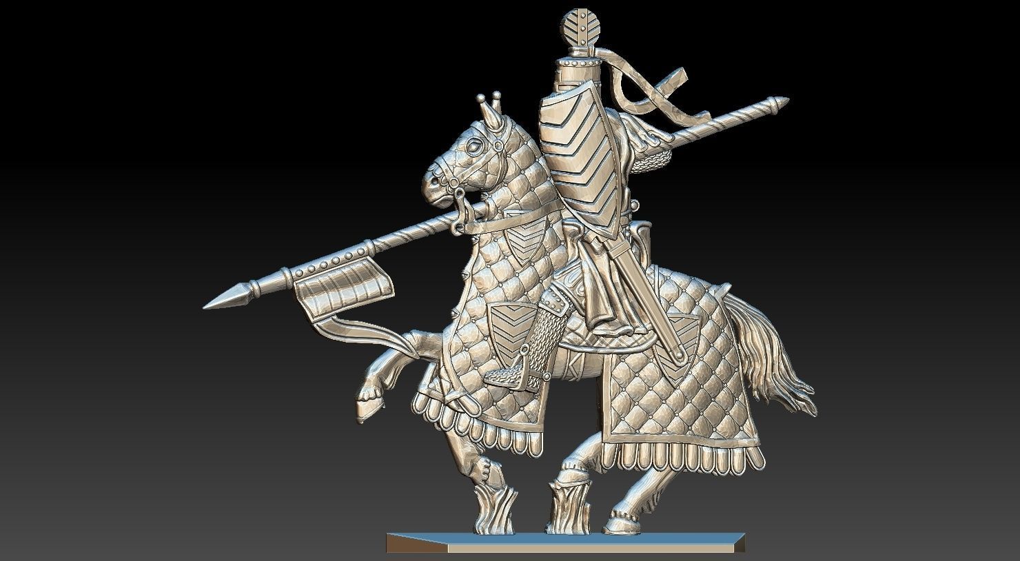 EQUESTRIAN KNIGHT 6 3D print model_3