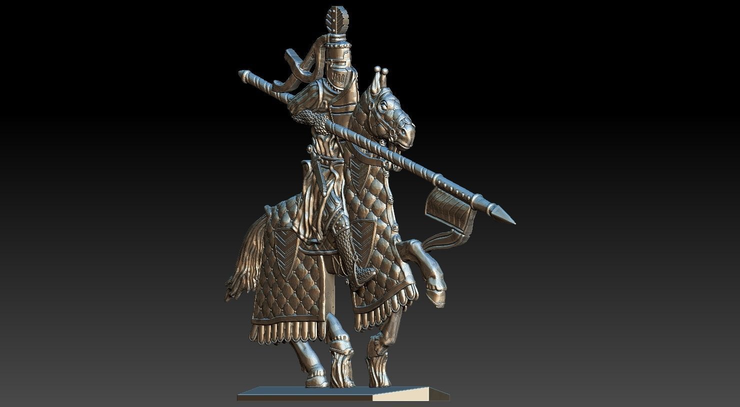 EQUESTRIAN KNIGHT 6 3D print model_20