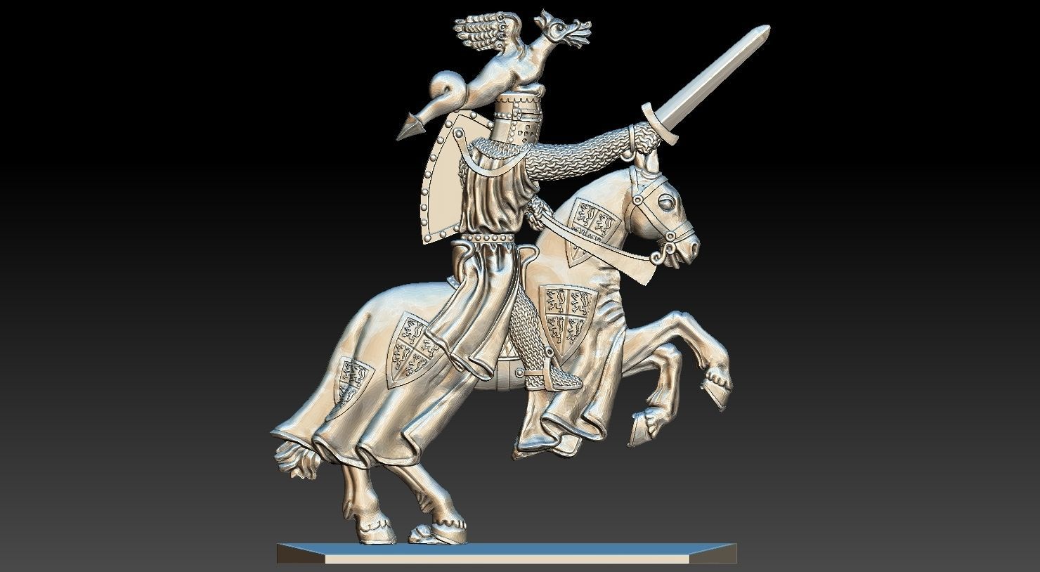EQUESTRIAN KNIGHT 8 3D print model_2