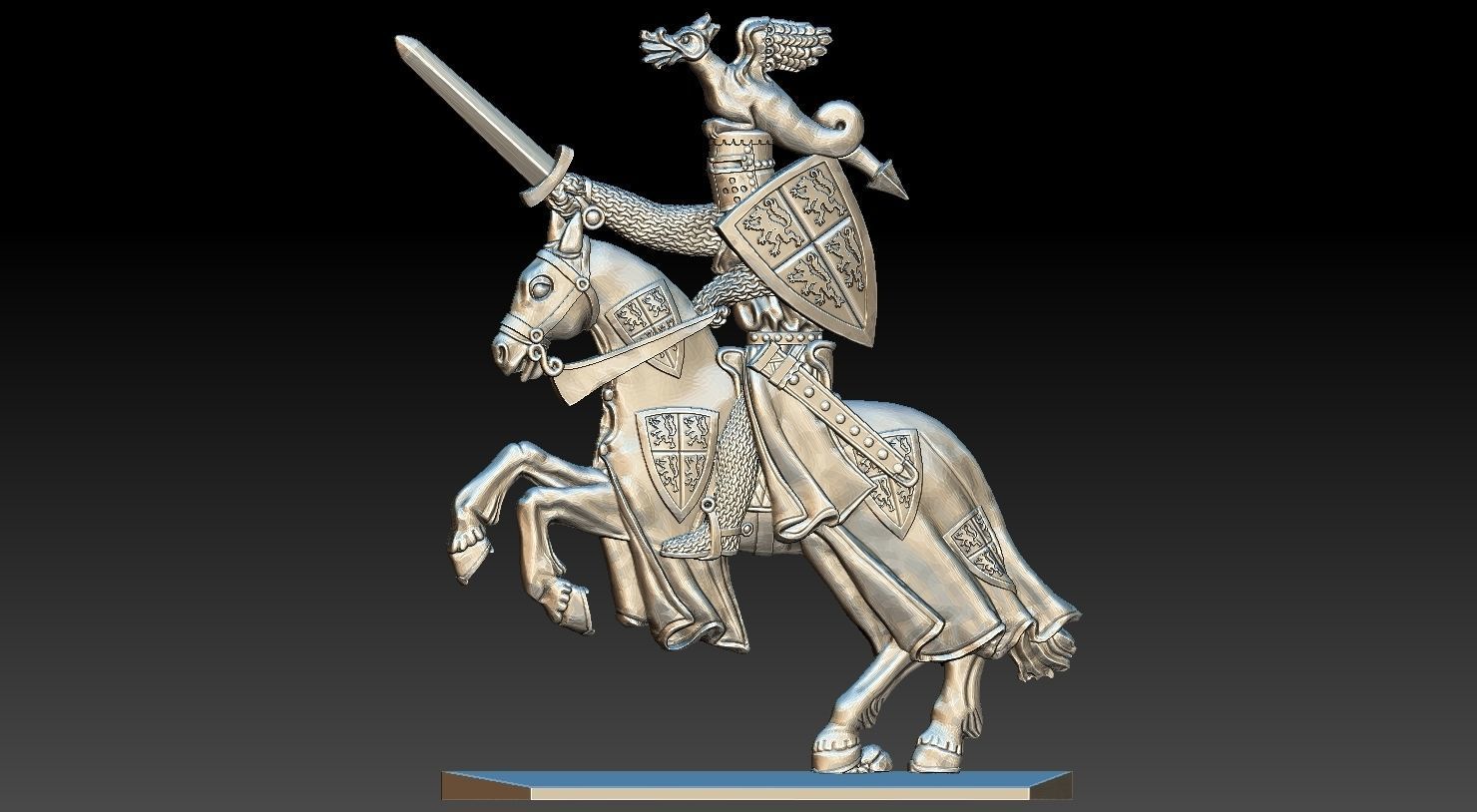 EQUESTRIAN KNIGHT 8 3D print model_3