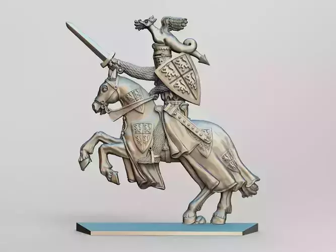 EQUESTRIAN KNIGHT 8 3D print model