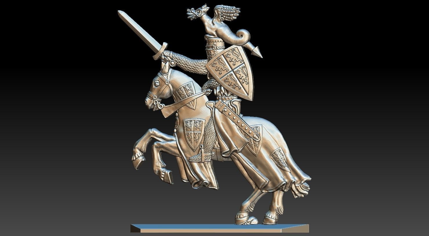 EQUESTRIAN KNIGHT 8 3D print model_5