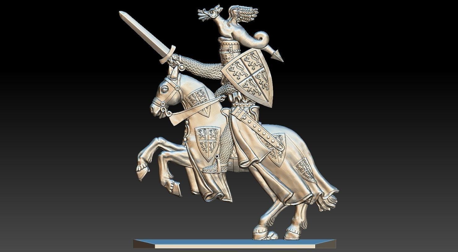 EQUESTRIAN KNIGHT 8 3D print model_4