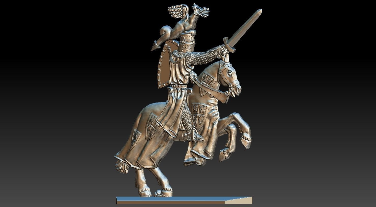 EQUESTRIAN KNIGHT 8 3D print model_19