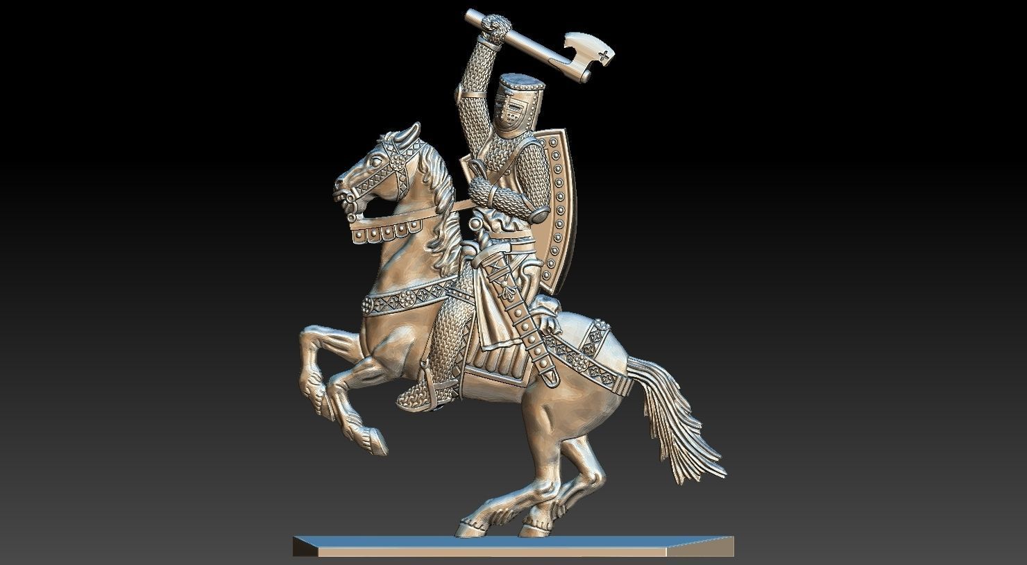 EQUESTRIAN KNIGHT 9 3D print model_19