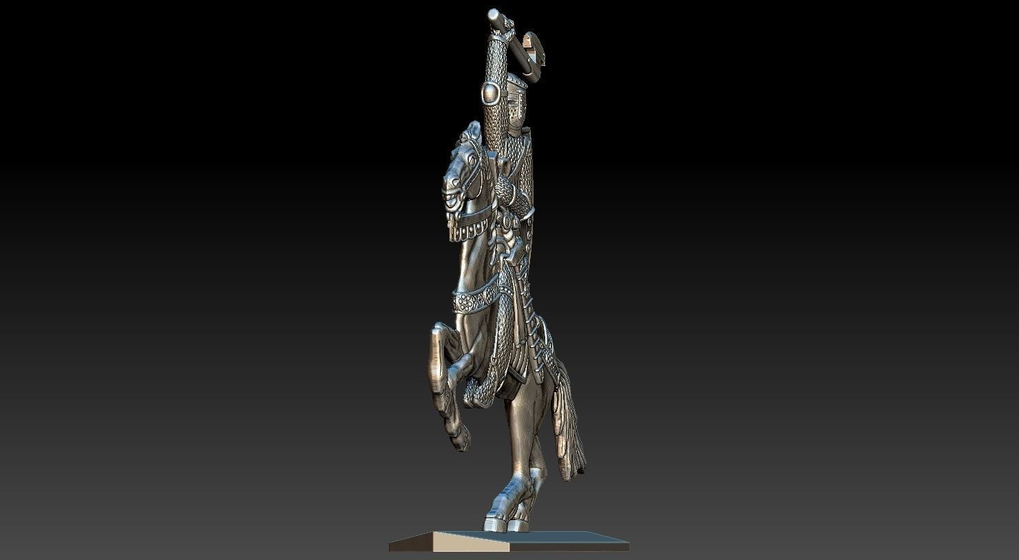 EQUESTRIAN KNIGHT 9 3D print model_10