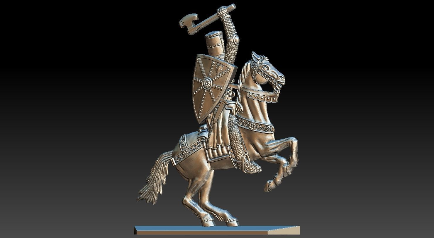 EQUESTRIAN KNIGHT 9 3D print model_6
