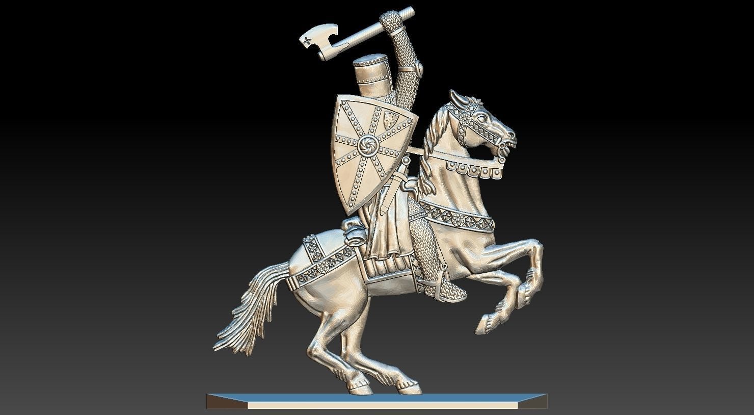 EQUESTRIAN KNIGHT 9 3D print model_4
