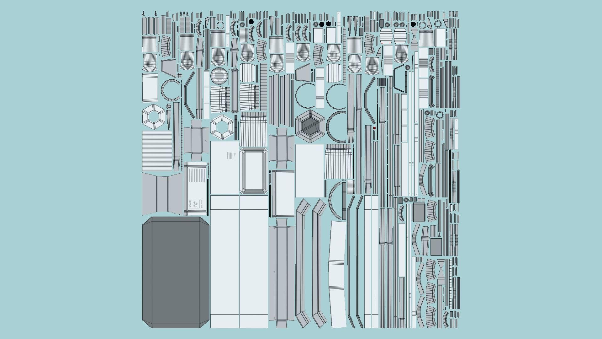 10 Sci Fi Buildings Collection B - White Gray - Exterior Design _112