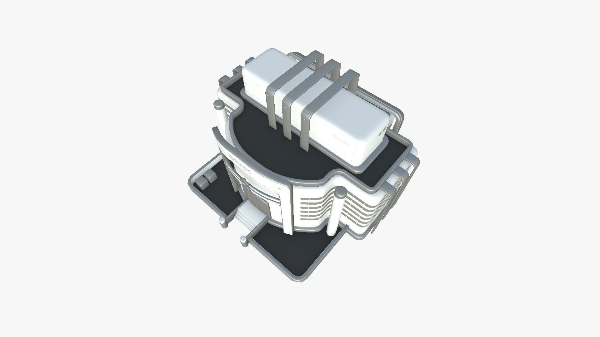 10 Sci Fi Buildings Collection B - White Gray - Exterior Design _44