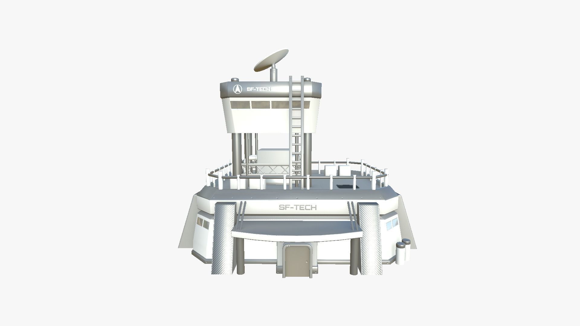 10 Sci Fi Buildings Collection B - White Gray - Exterior Design _87