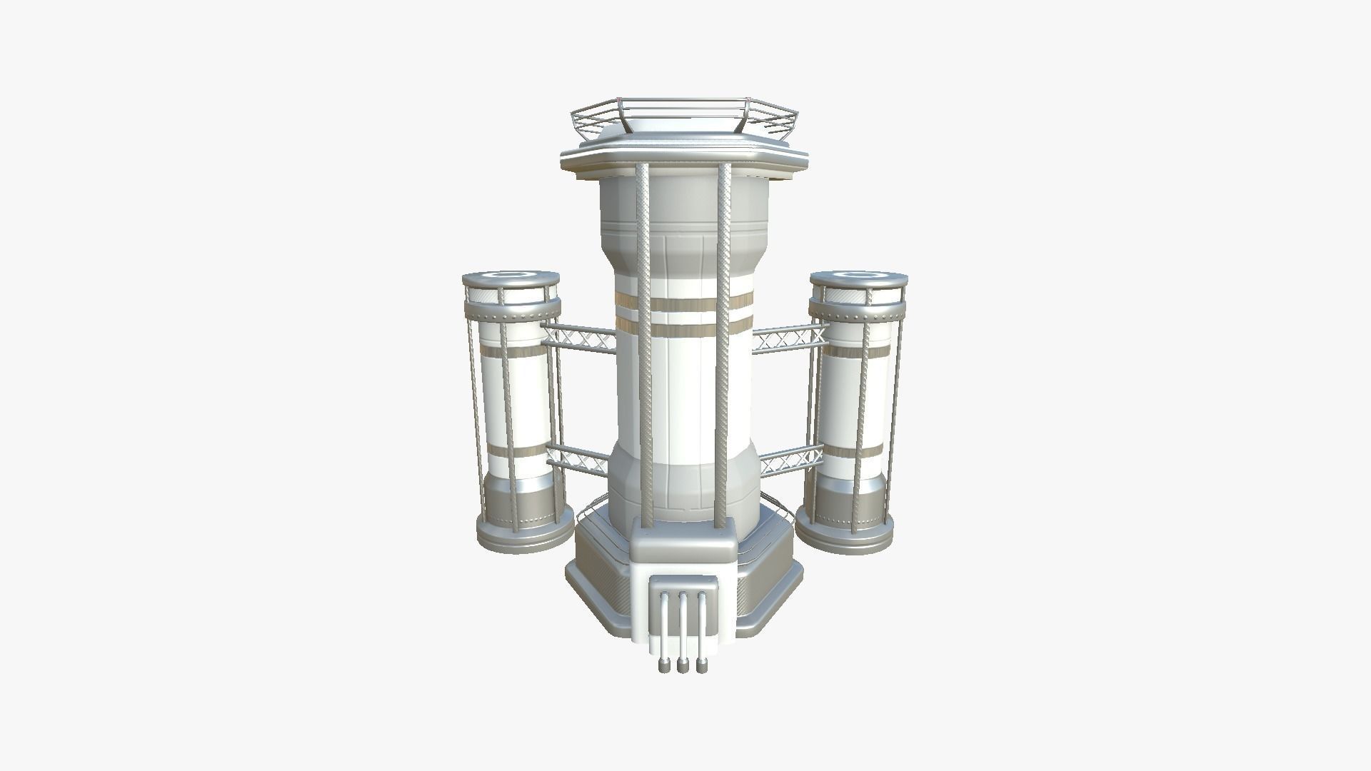 10 Sci Fi Buildings Collection B - White Gray - Exterior Design _64