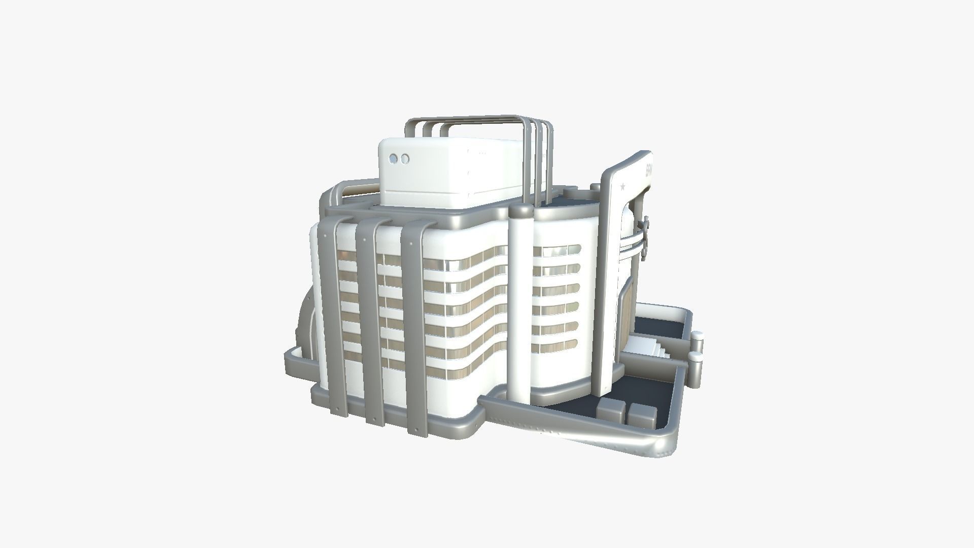 10 Sci Fi Buildings Collection B - White Gray - Exterior Design _42