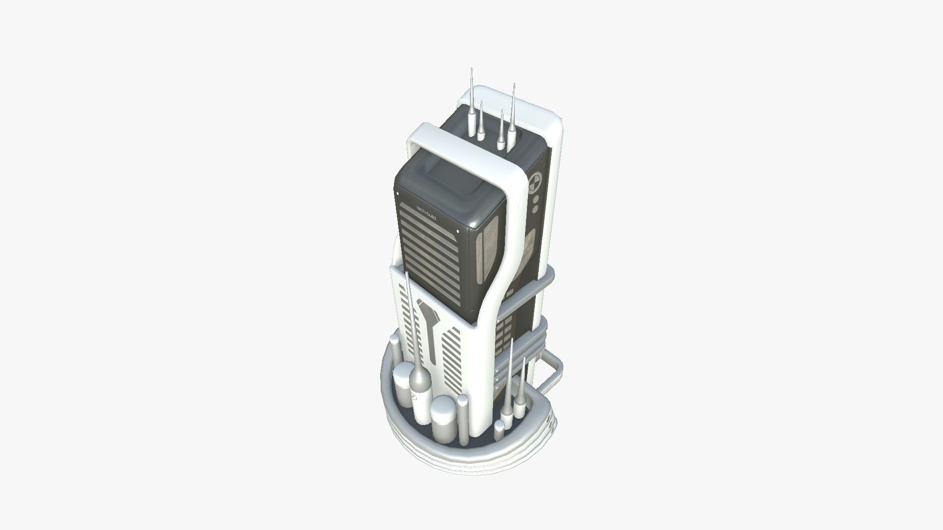 10 Sci Fi Buildings Collection B - White Gray - Exterior Design _17