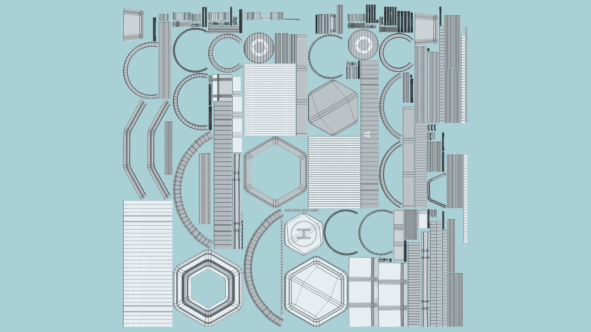 10 Sci Fi Buildings Collection B - White Gray - Exterior Design _68