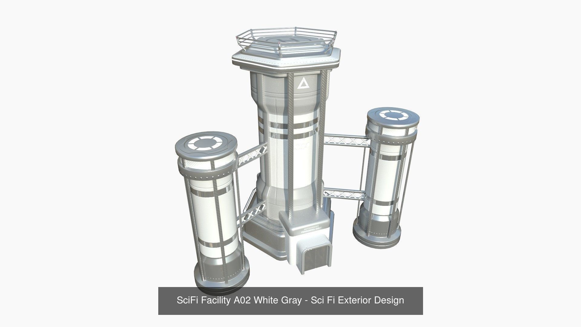 10 Sci Fi Buildings Collection B - White Gray - Exterior Design _6