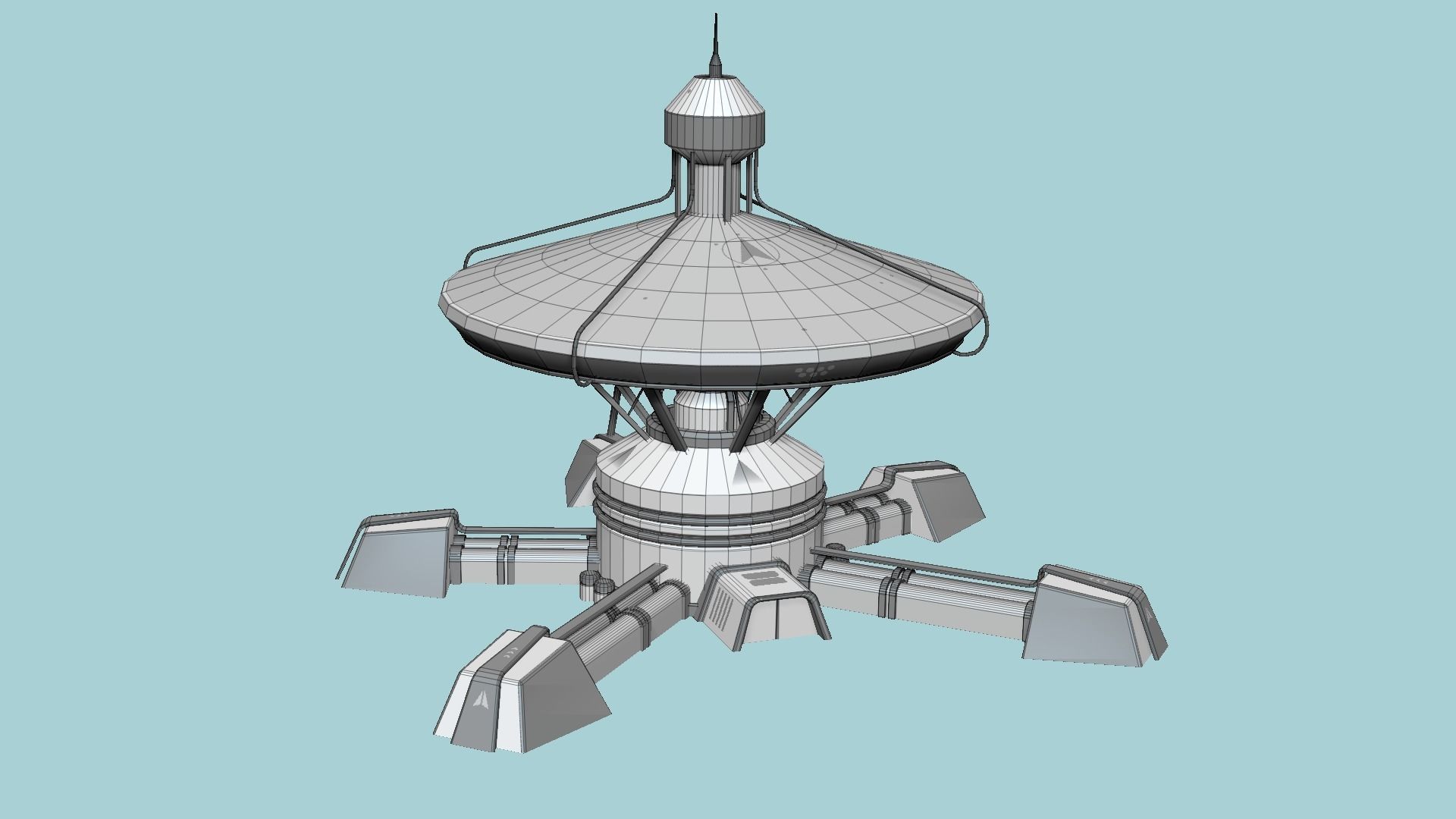 10 Sci Fi Buildings Collection B - White Gray - Exterior Design _101