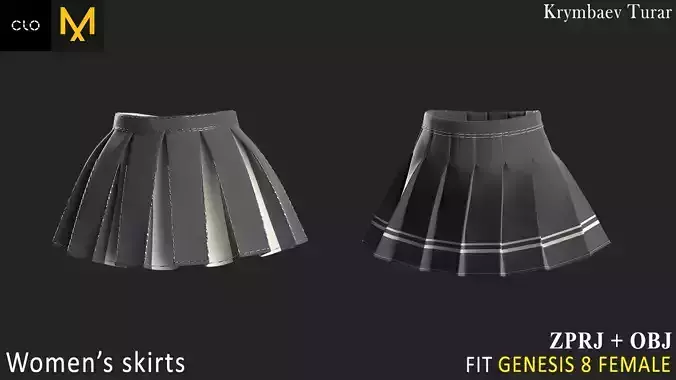 2 Skirts Marvelous Designer project