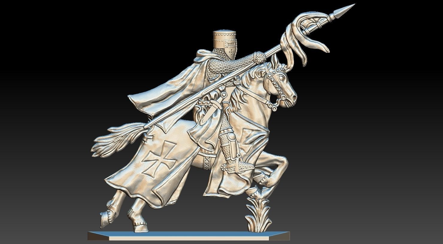 EQUESTRIAN KNIGHT 10 3D print model_2