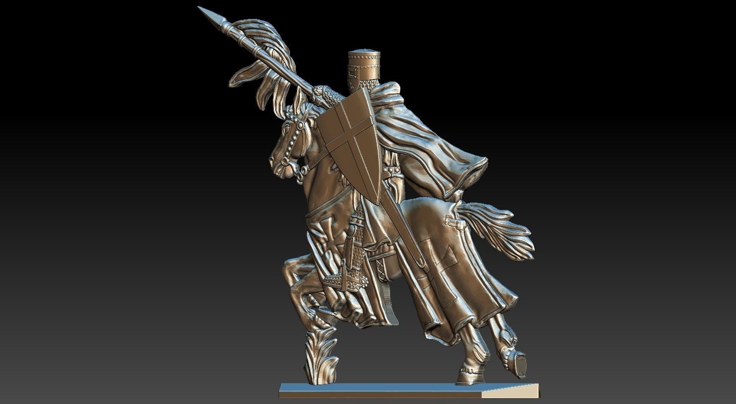 EQUESTRIAN KNIGHT 10 3D print model_5