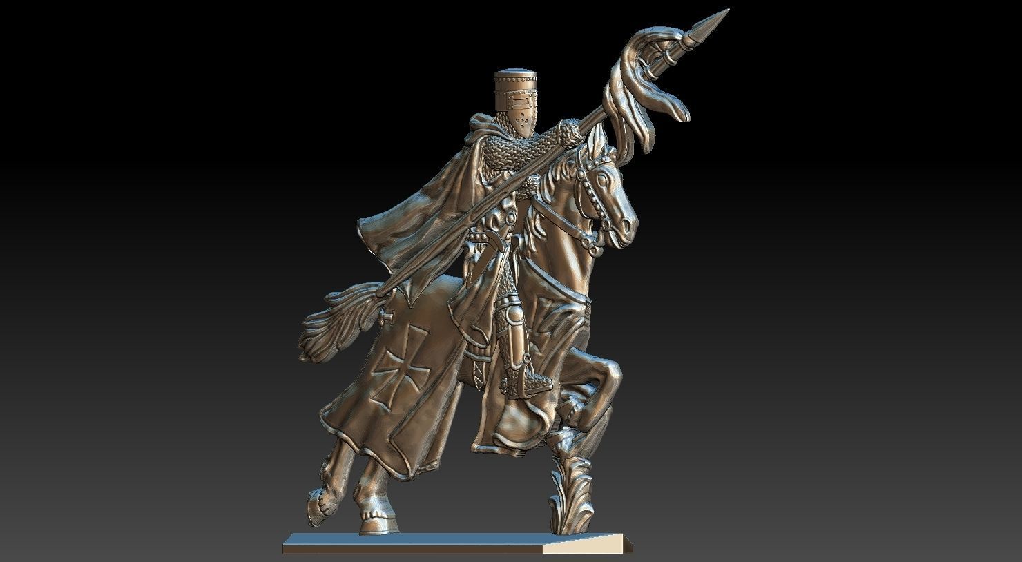 EQUESTRIAN KNIGHT 10 3D print model_19