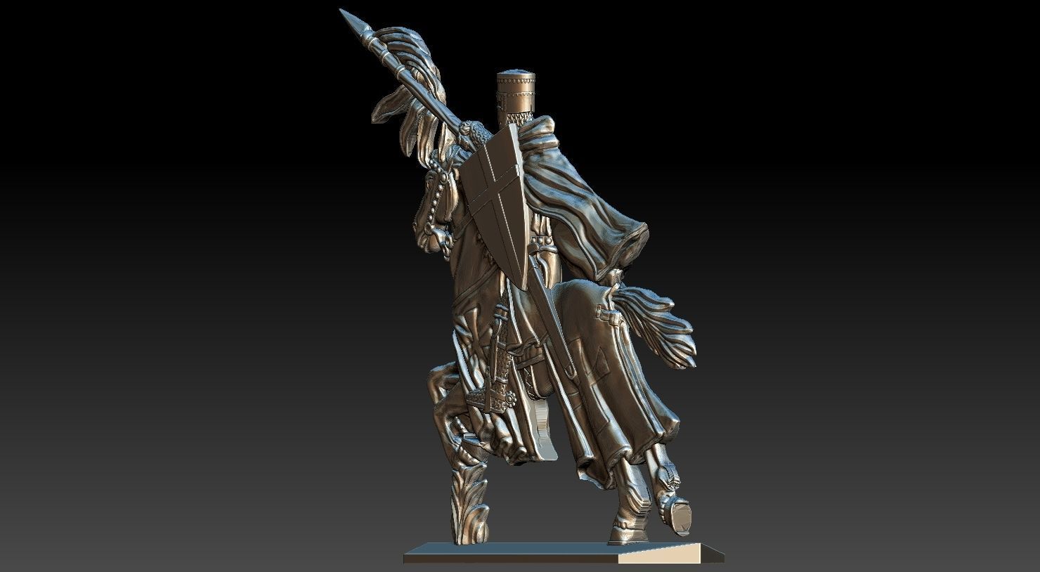 EQUESTRIAN KNIGHT 10 3D print model_6