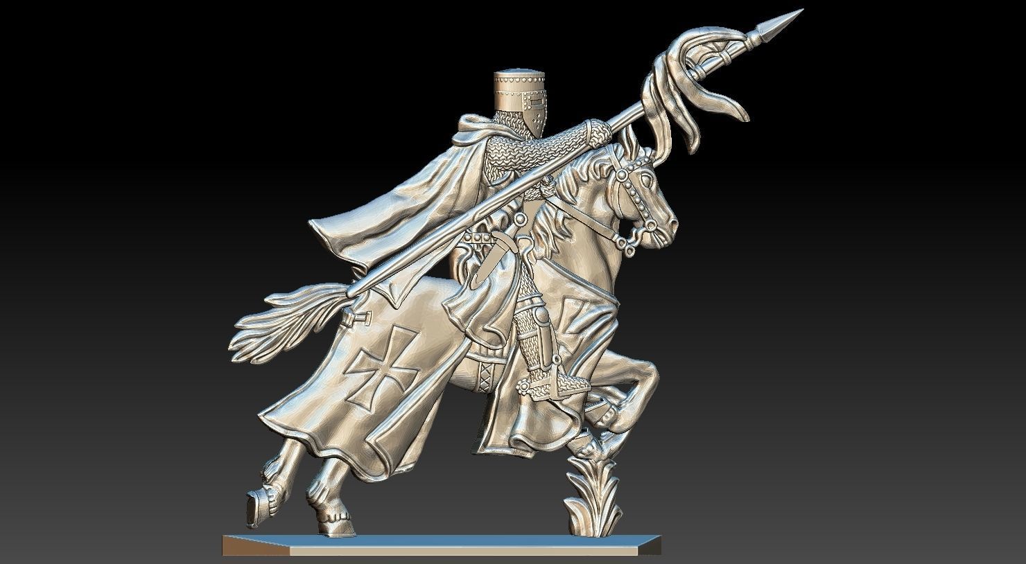 EQUESTRIAN KNIGHT 10 3D print model_14