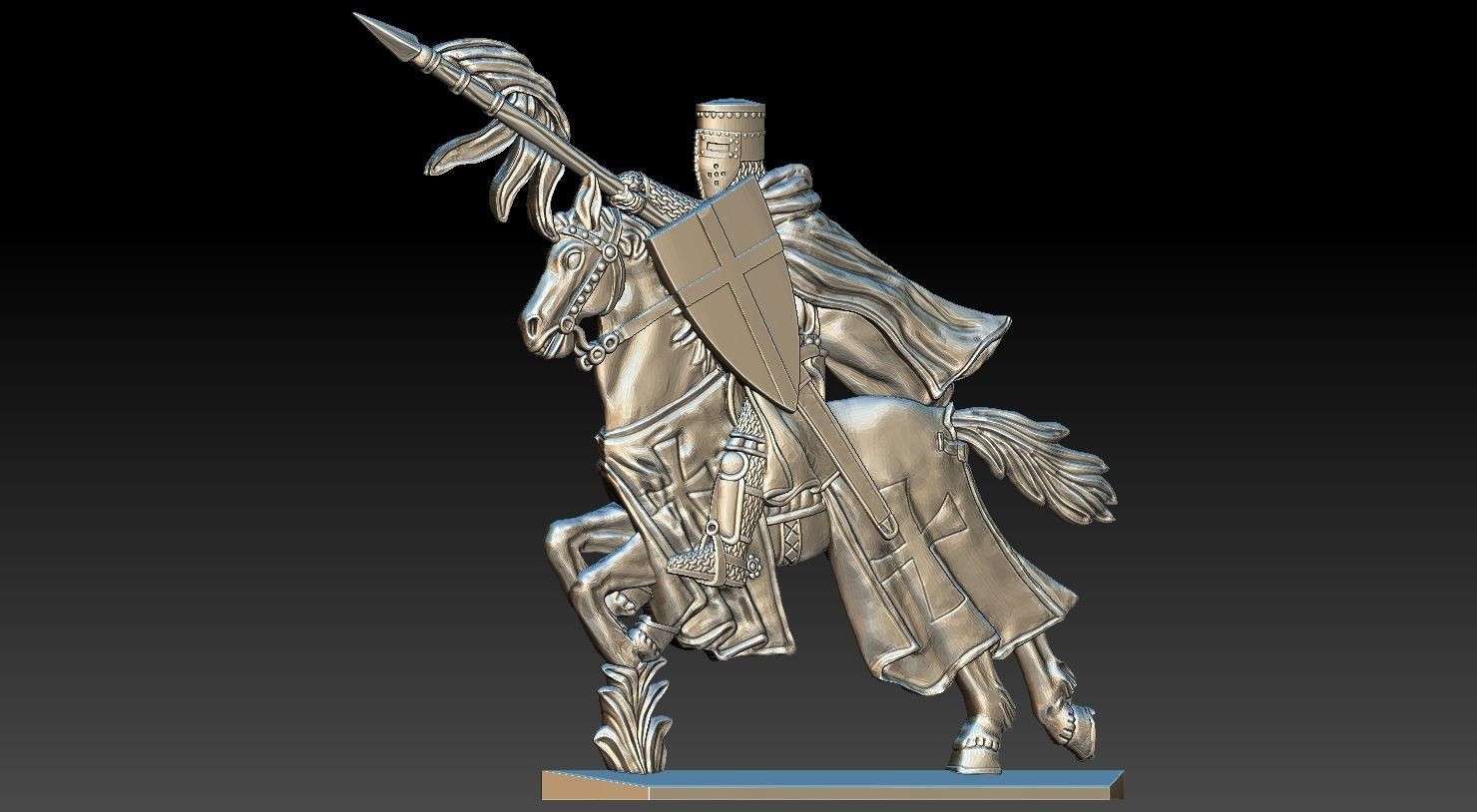 EQUESTRIAN KNIGHT 10 3D print model_24