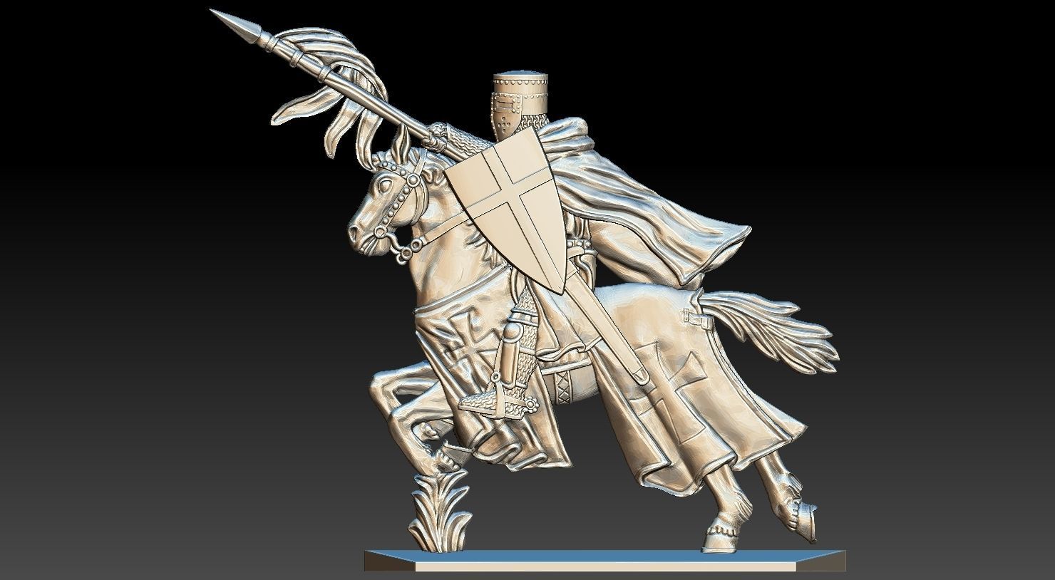 EQUESTRIAN KNIGHT 10 3D print model_3