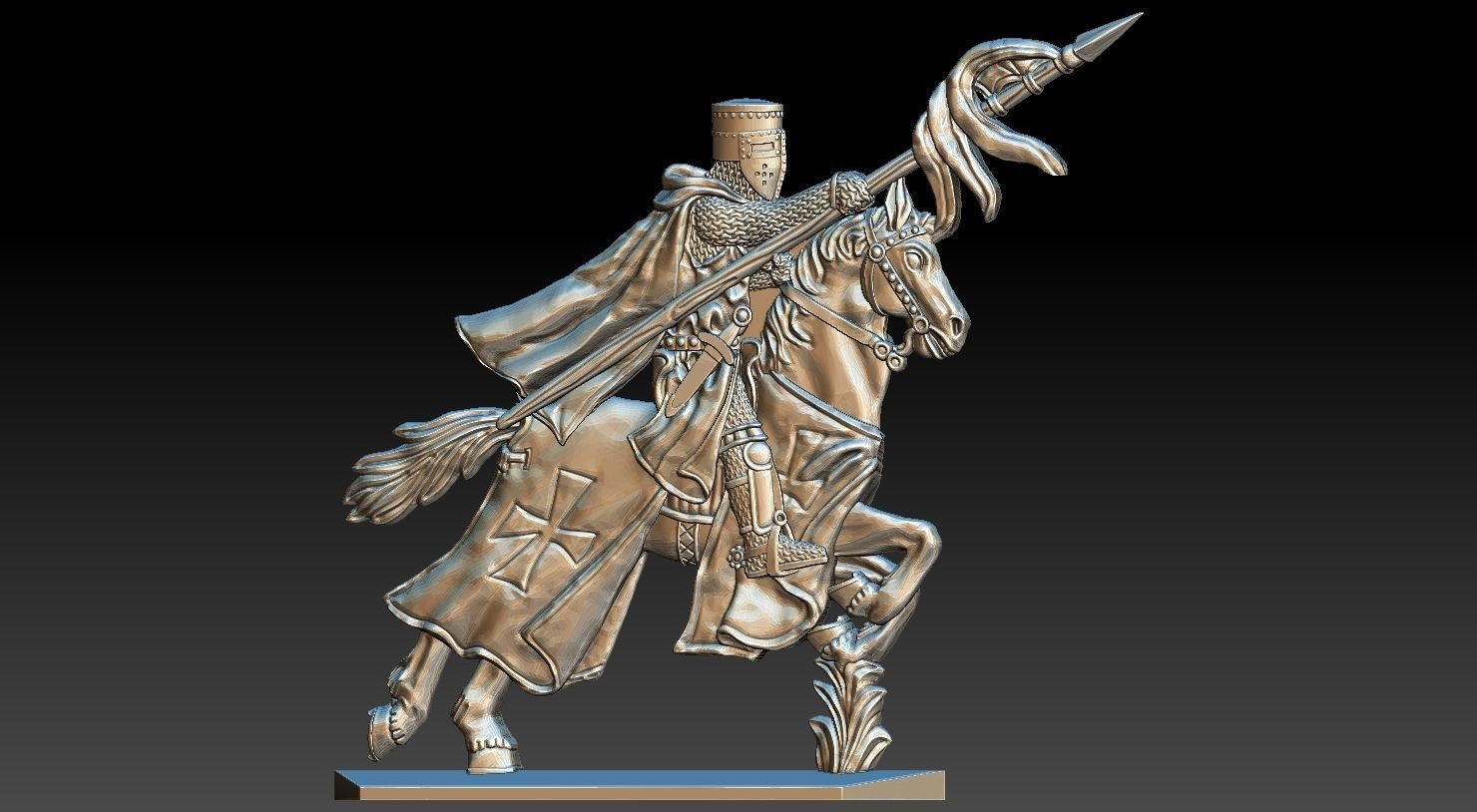 EQUESTRIAN KNIGHT 10 3D print model_13