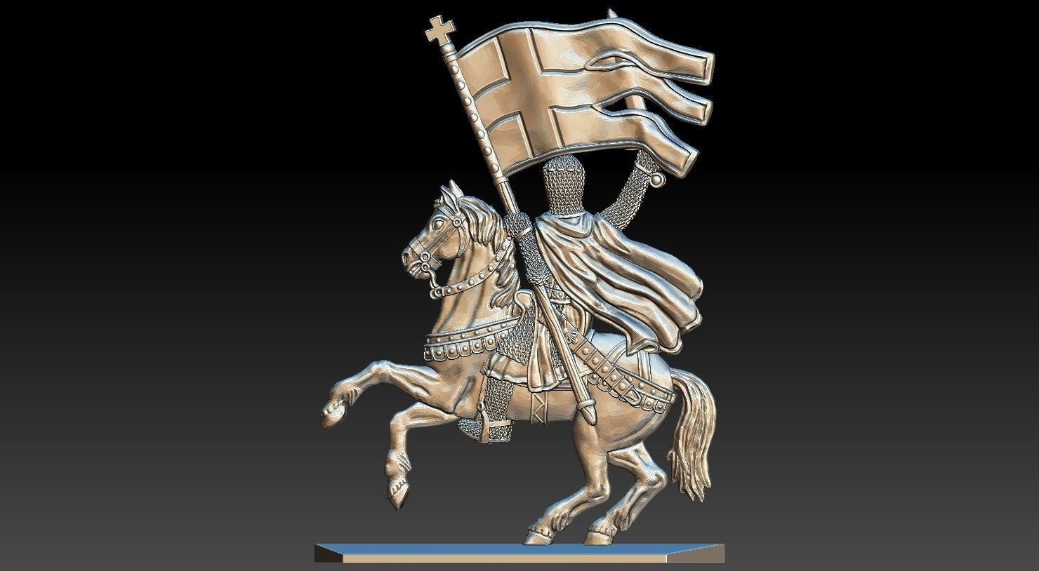 EQUESTRIAN KNIGHT 13 3D print model_3