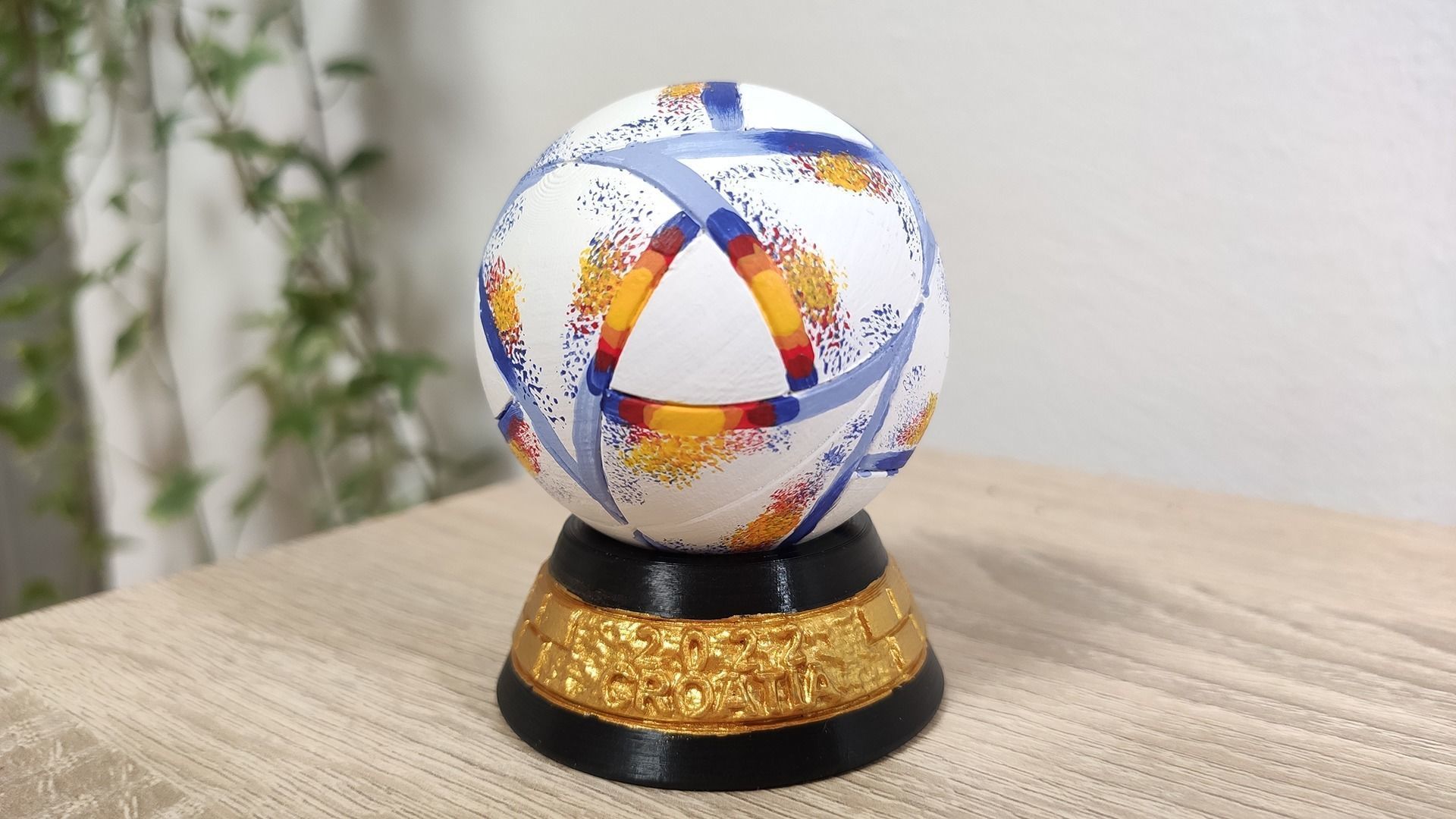 Al Rihla Cup - Croatia version - ball and base 3D print model_1