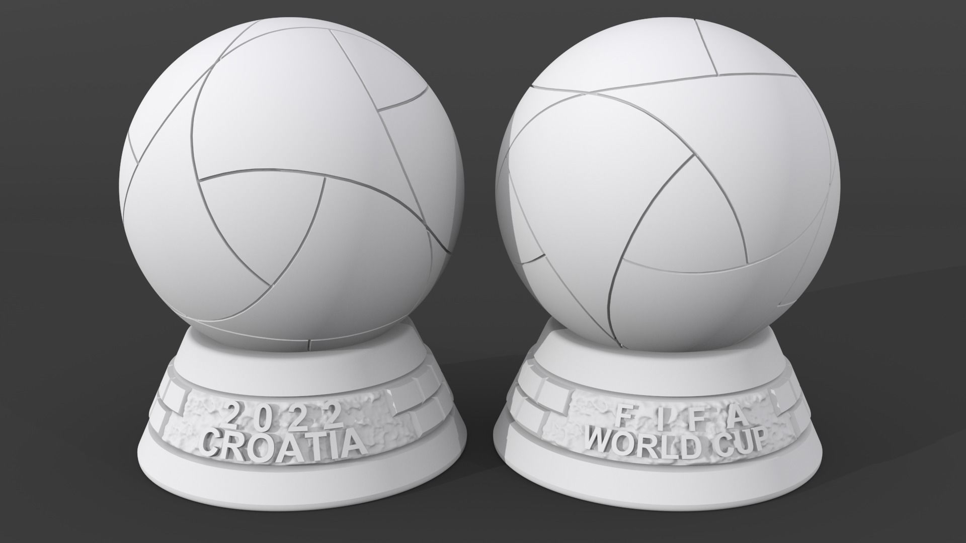 Al Rihla Cup - Croatia version - ball and base 3D print model_2