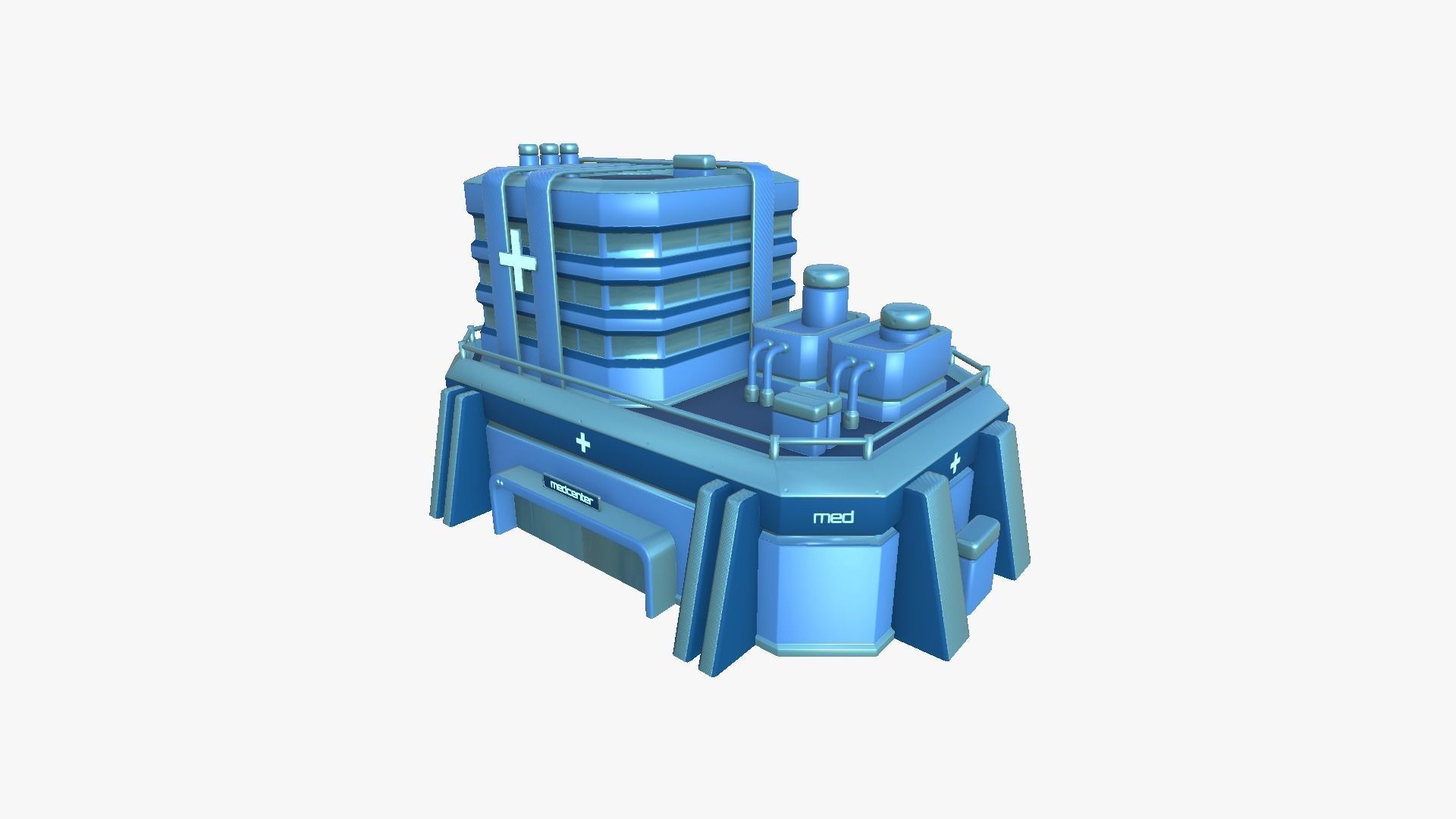 10 Sci Fi Buildings Collection C - Blue - Exterior Design _73