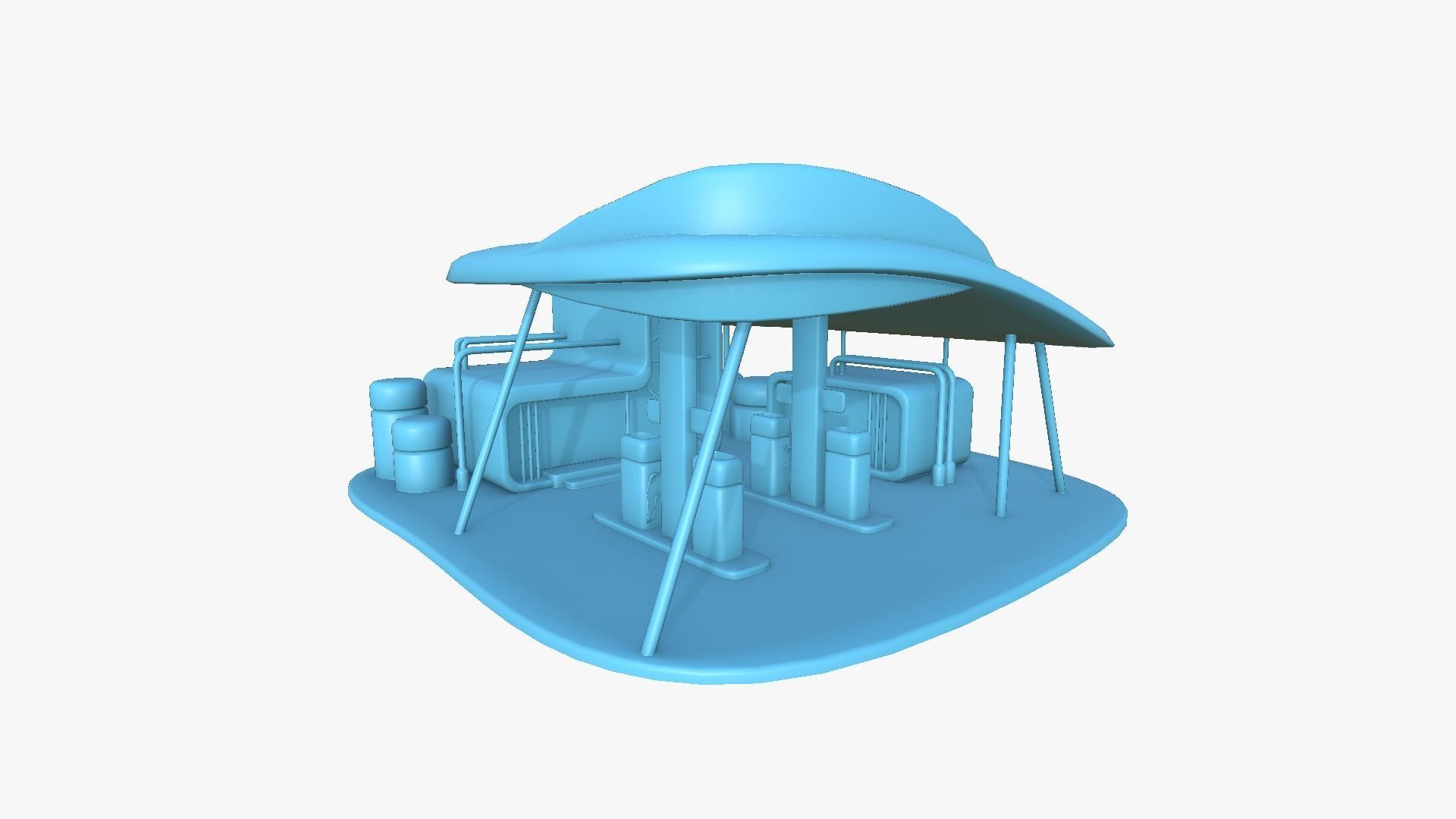 10 Sci Fi Buildings Collection C - Blue - Exterior Design _25