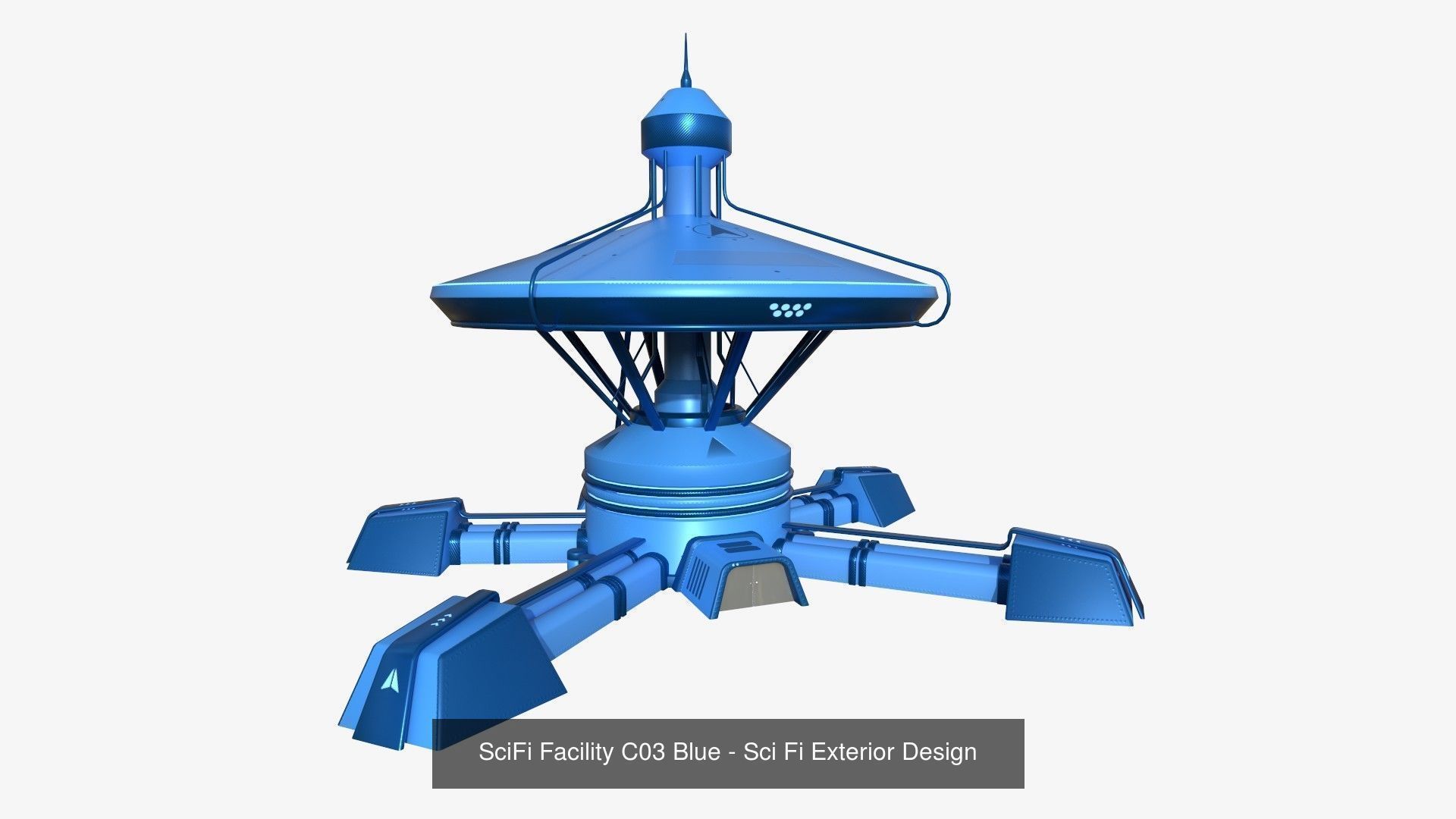 10 Sci Fi Buildings Collection C - Blue - Exterior Design _8