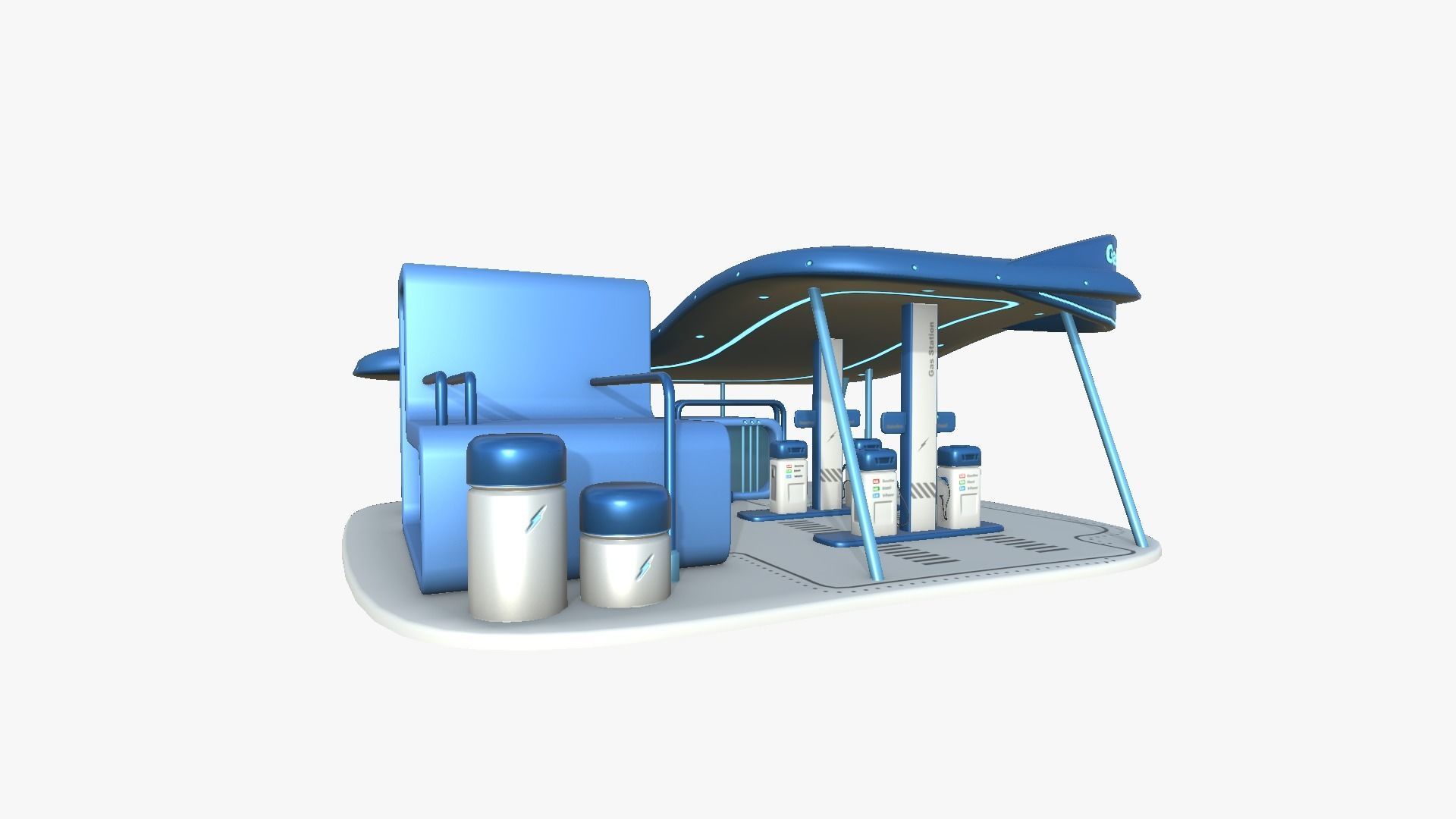 10 Sci Fi Buildings Collection C - Blue - Exterior Design _28